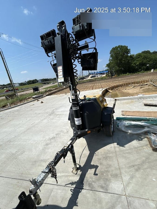 2021 Allmand NLV3GR (4) LED Light Fixture 350W, 23' Vertical Mast, 3kW Prime, Towable, Deep Sea L401, Leveling Jacks, Yanmar T4F 5.8hp