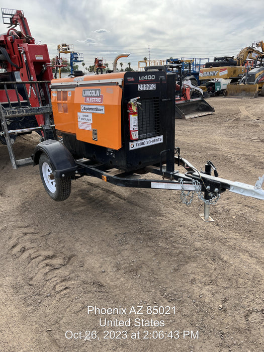 2023 Lincoln Electric LE400 Kubota V1505, Trlr, Cable Rack, Light Kit, ES Decals, T3