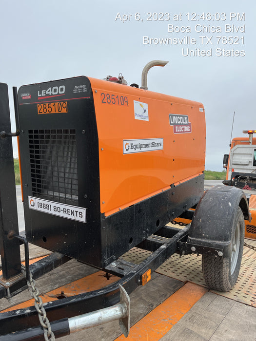 2022 Lincoln Electric LE400 Kubota V1505, Trlr, Cable Rack, Light Kit, ES Decals, T3