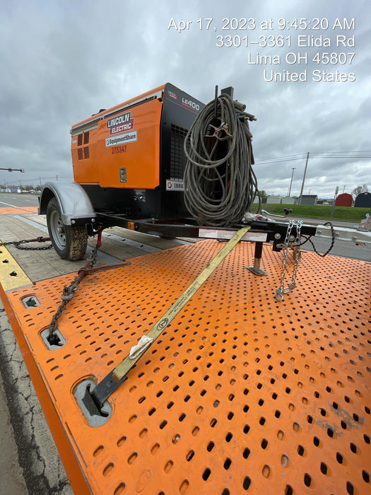 2022 Lincoln Electric LE400 Kubota V1505, Trlr, Cable Rack, Light Kit, ES Decals, T3