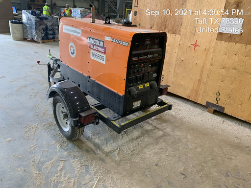 2021 Lincoln Electric Vantage 322 Vantage 322 Ready Pak 3 w/ Decals, ORANGE (includes trailer, cable rack, fender light kit) NO Telematics