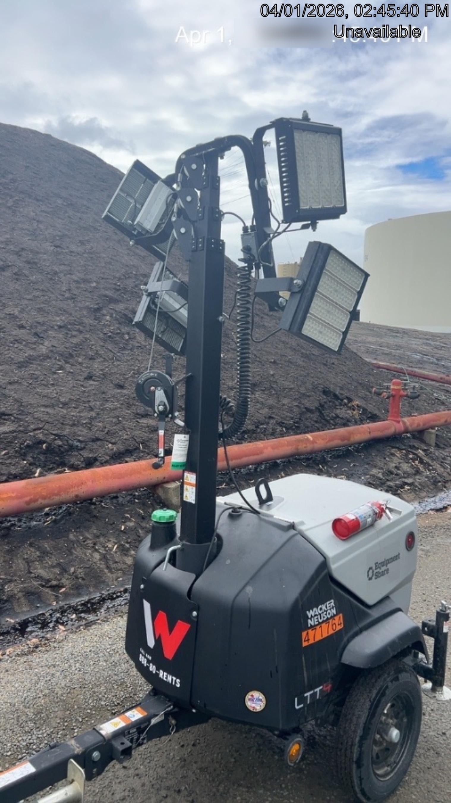 2024 Wacker Neuson LTT4 Diesel, Kohler KDW702, Deep Sea Controller, Auto Start, LED 320W, Bypass Outlet, T3