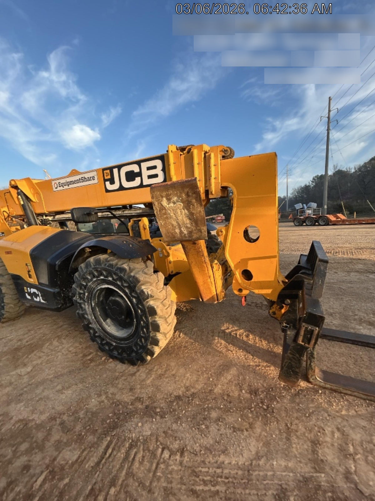 2020 JCB 510-56 Canopy, Solid Tires, Work Lights, Beacon, Aux Hydraulics, Back up Alarm, Lifting Eye, ES Decals
