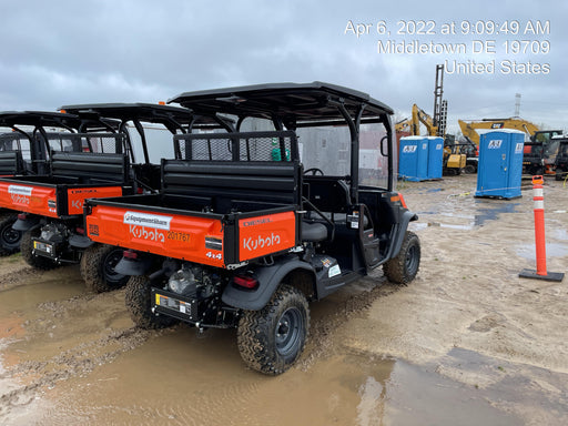 2022 Kubota RTV-X1140W-H Plastic Canopy, Windshield Acrylic Clear, LED Strobe Light, Wire Harness Kit, Back up Alarm