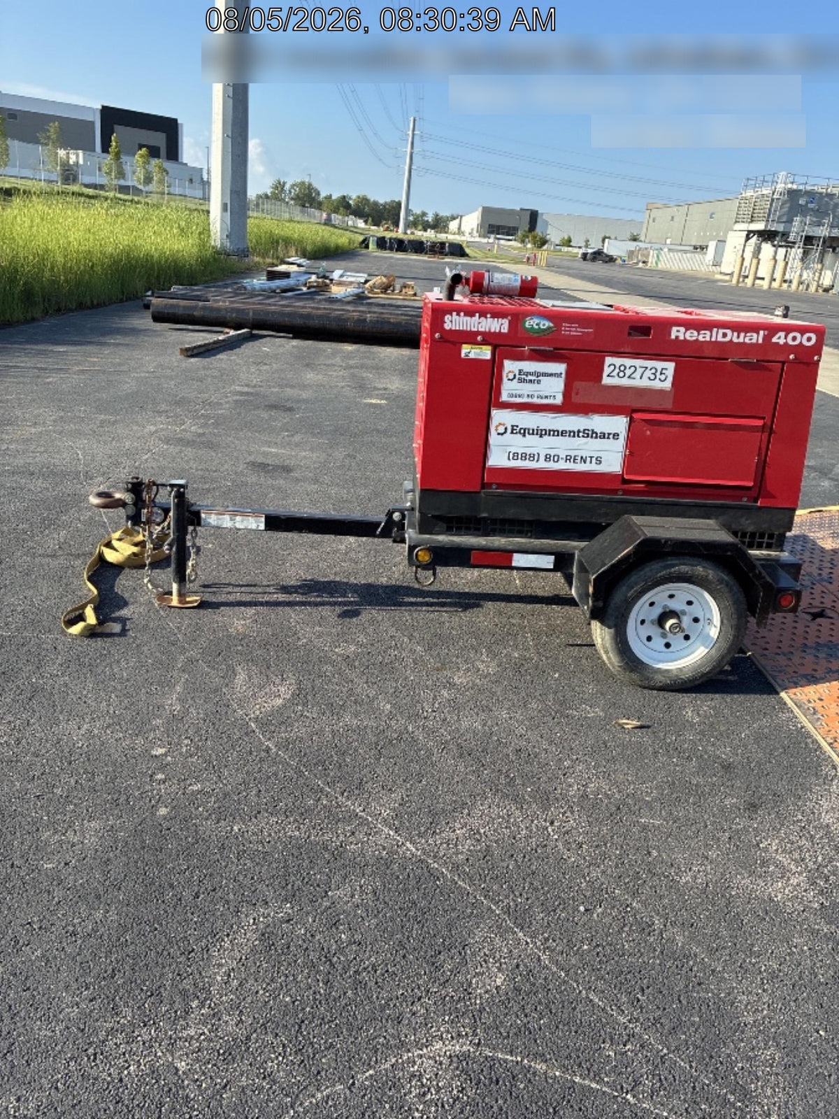 2022 Shindaiwa DGW400MDL Kubota D902 Engine, 23 HP, Dual Op Welder, Wire, Arc, Droop Stick, Tig, and CC Stick Functionality, Simulphase, 3 Phase and 1 Phase Gen Output, Single Axle NB Trlr, Slr Trckl Chrg 12V 12W, Fire Ext