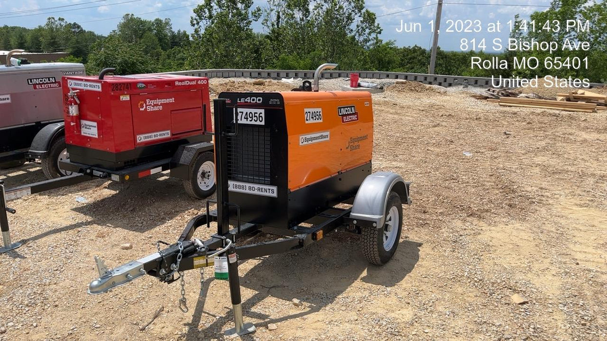 2022 Lincoln Electric LE400 Kubota V1505, Trlr, Cable Rack, Light Kit, ES Decals, T3