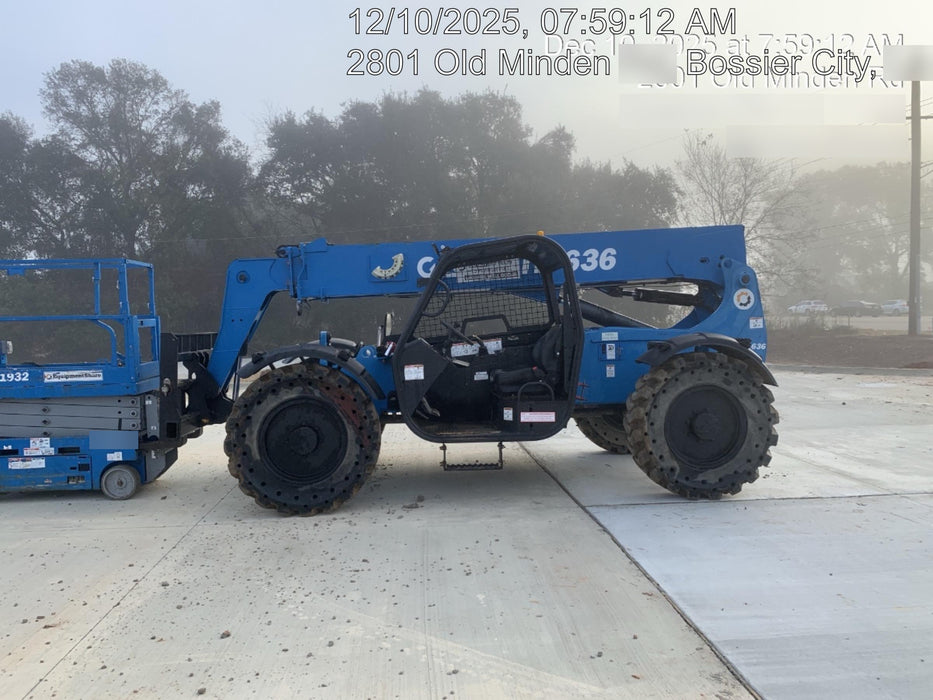 2018 Genie GTH-636 Genie GTH-636 w/Open ROPS, Work Lights, Solid Tires, RH Cab Mesh, Beacon, 48" Carriage and Forks