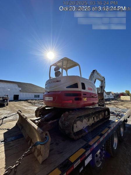 2019 Takeuchi TB260 Takeuchi TB260 Canopy w/Rubber Tracks, Auxiliary Hydraulics, Standard Blade, Manual QC