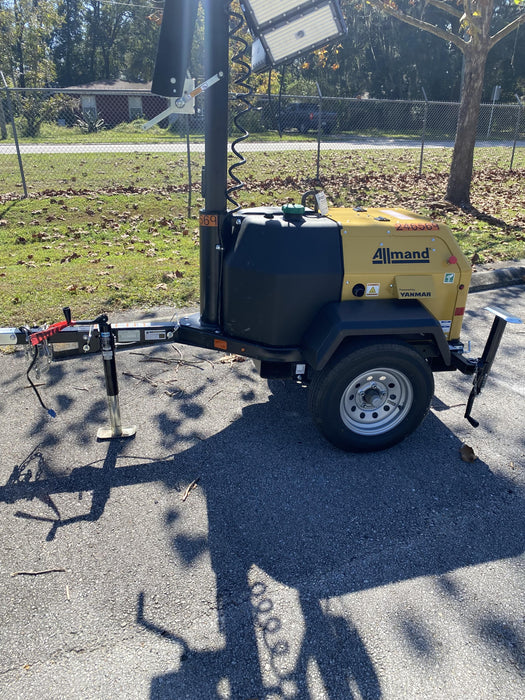 2022 Allmand NLV3GR (4) LED Light Fixture 350W, 23' Vertical Mast, 3kW Prime, Towable