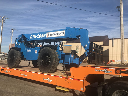 2019 Genie GTH-1056 Canopy, Solid RT Tires, LED Work Lights, Beacon 60" QA Carriage, 60" Forks