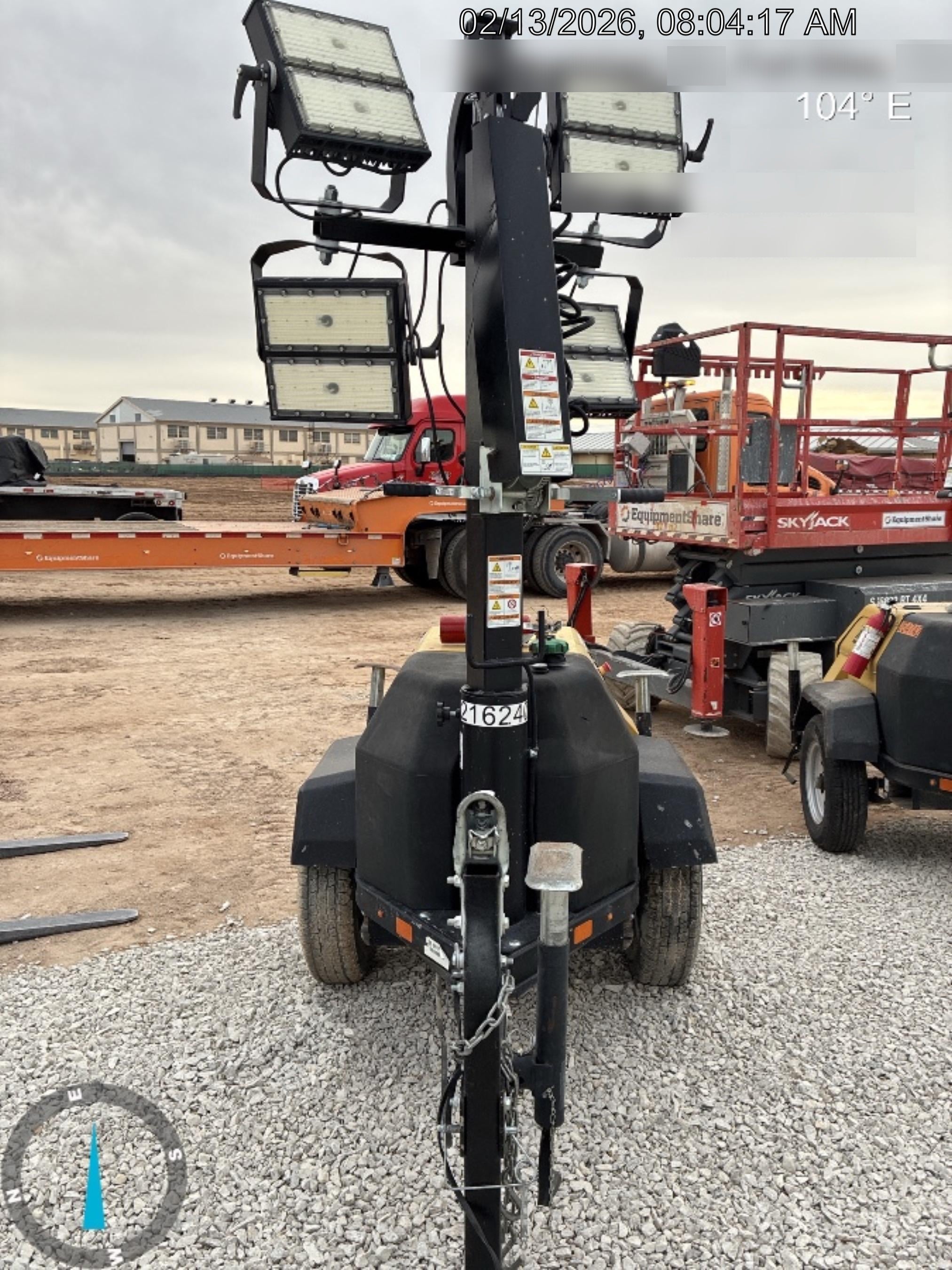 2022 Allmand NLV3GR (4) LED Light Fixture 350W, 23' Vertical Mast, 3kW Prime, Towable, Deep Sea L401, Leveling Jacks, Yanmar T4F 5.8hp