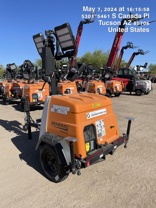 2024 Generac MLT2 Diesel, Flex Switch 120V Input, Powerzone Controller, 
(4) 320W LED Lights, 4kW Generator, 39.9 Gal Fuel Tank, 2" Ball, T3