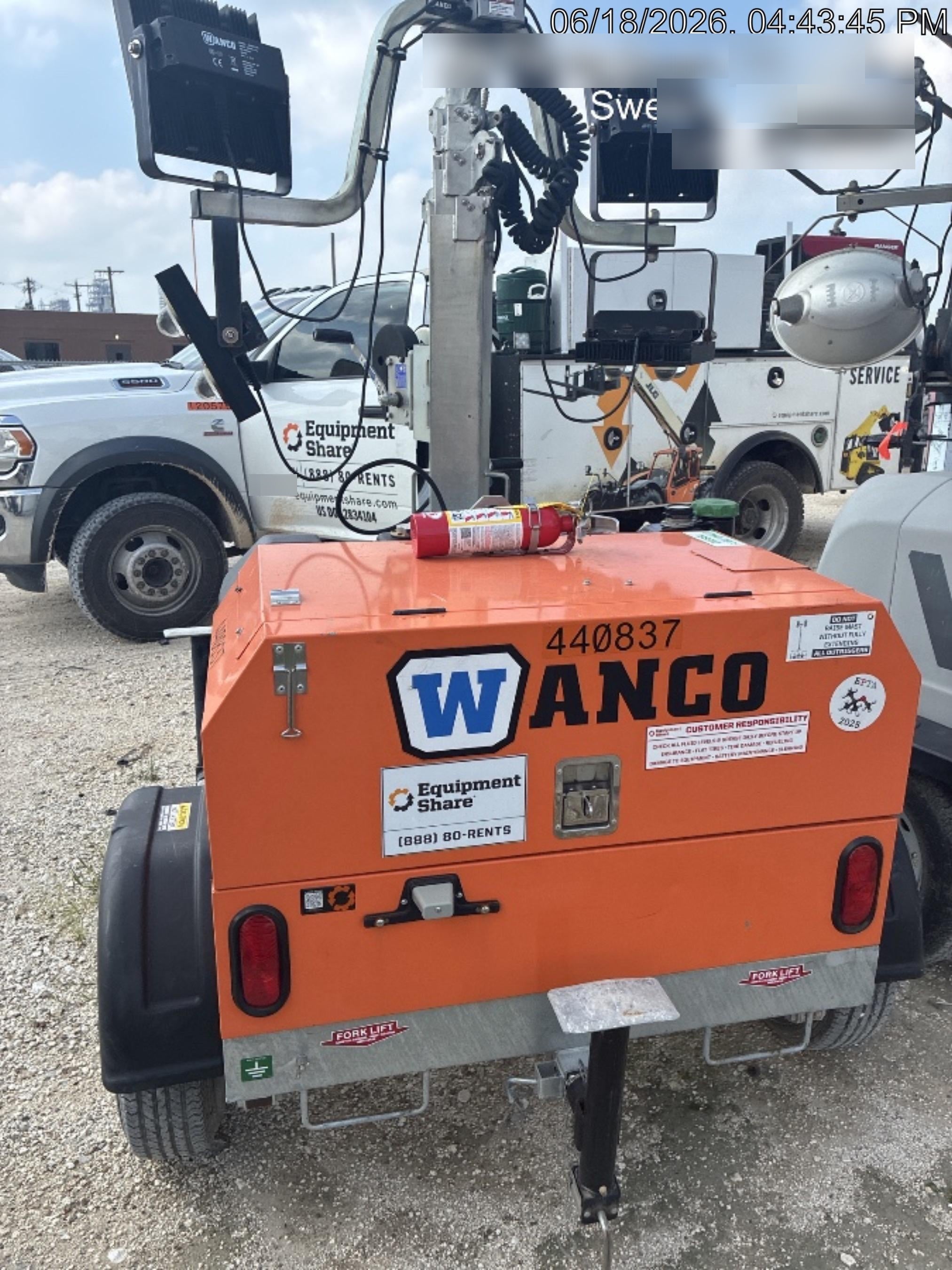 2024 Wanco WLTT-4MM4K Diesel, Deep Sea Controller, Shore Power Plug, Auto Start, (4) 350W LED Floodlights, 4kW Generator, 60 Gal Fuel Tank, 2" Ball, T3