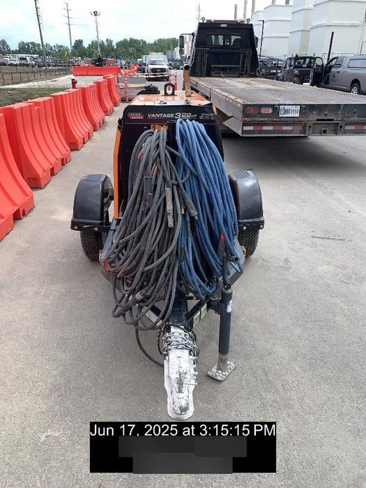 2021 Lincoln Electric Vantage 322 Vantage 322 Ready Pak 3 w/ Decals, ORANGE (includes trailer, cable rack, fender light kit) NO Telematics