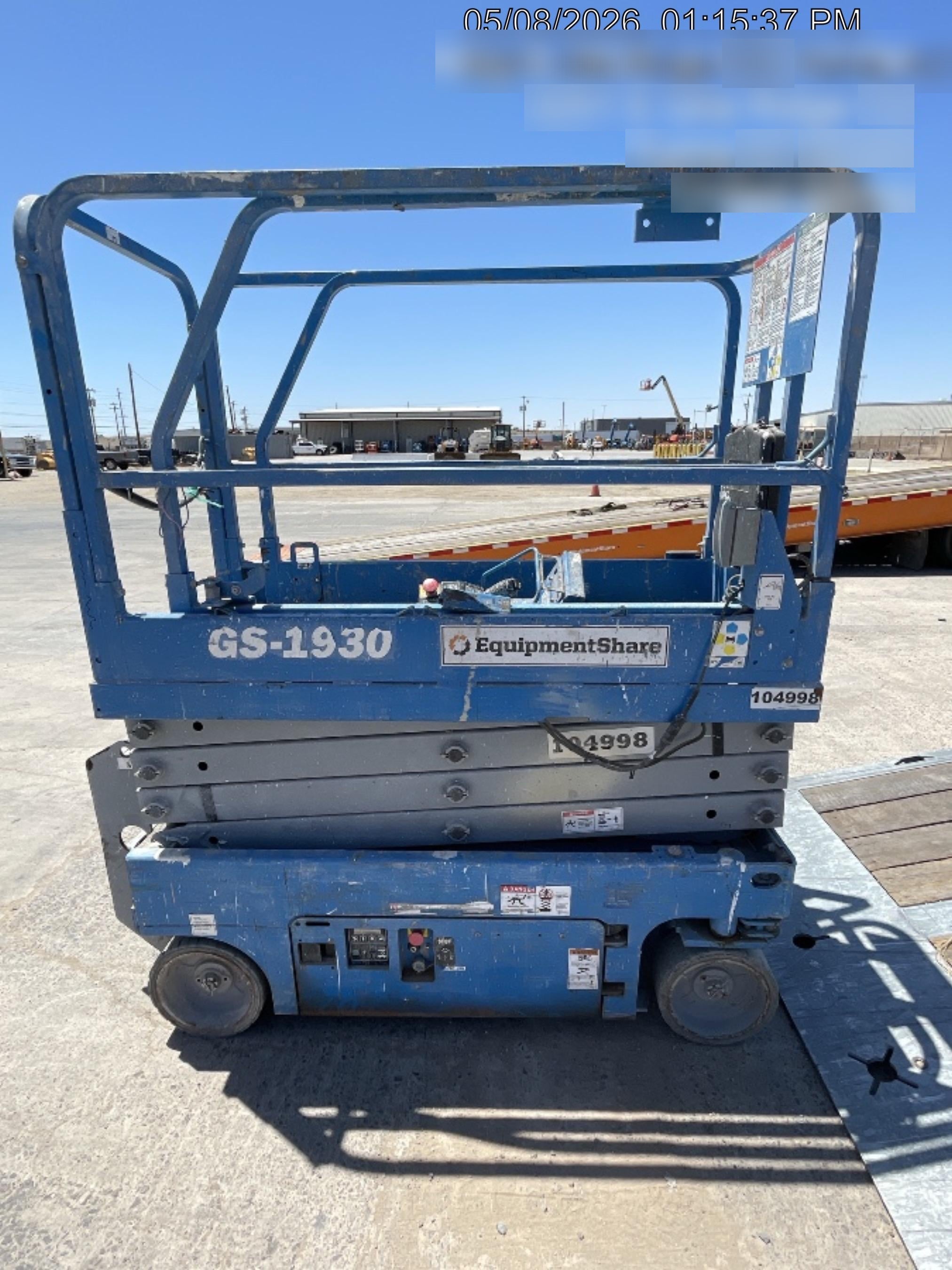 2020 Genie GS-1930 Fixed rails with chain entry gate - Pre A92.20, 800W Inverter