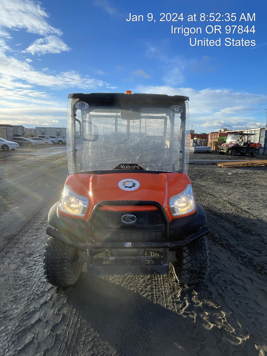 2022 Kubota RTV-X1140W-H Plastic Canopy, Windshield Acrylic Clear, LED Strobe Light, Wire Harness Kit, Back up Alarm