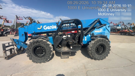 2018 Genie GTH-1056 Genie GTH-1056 w/Open ROPS, Solid Tires, Work Light/Beacon, 60" Carriage and Forks