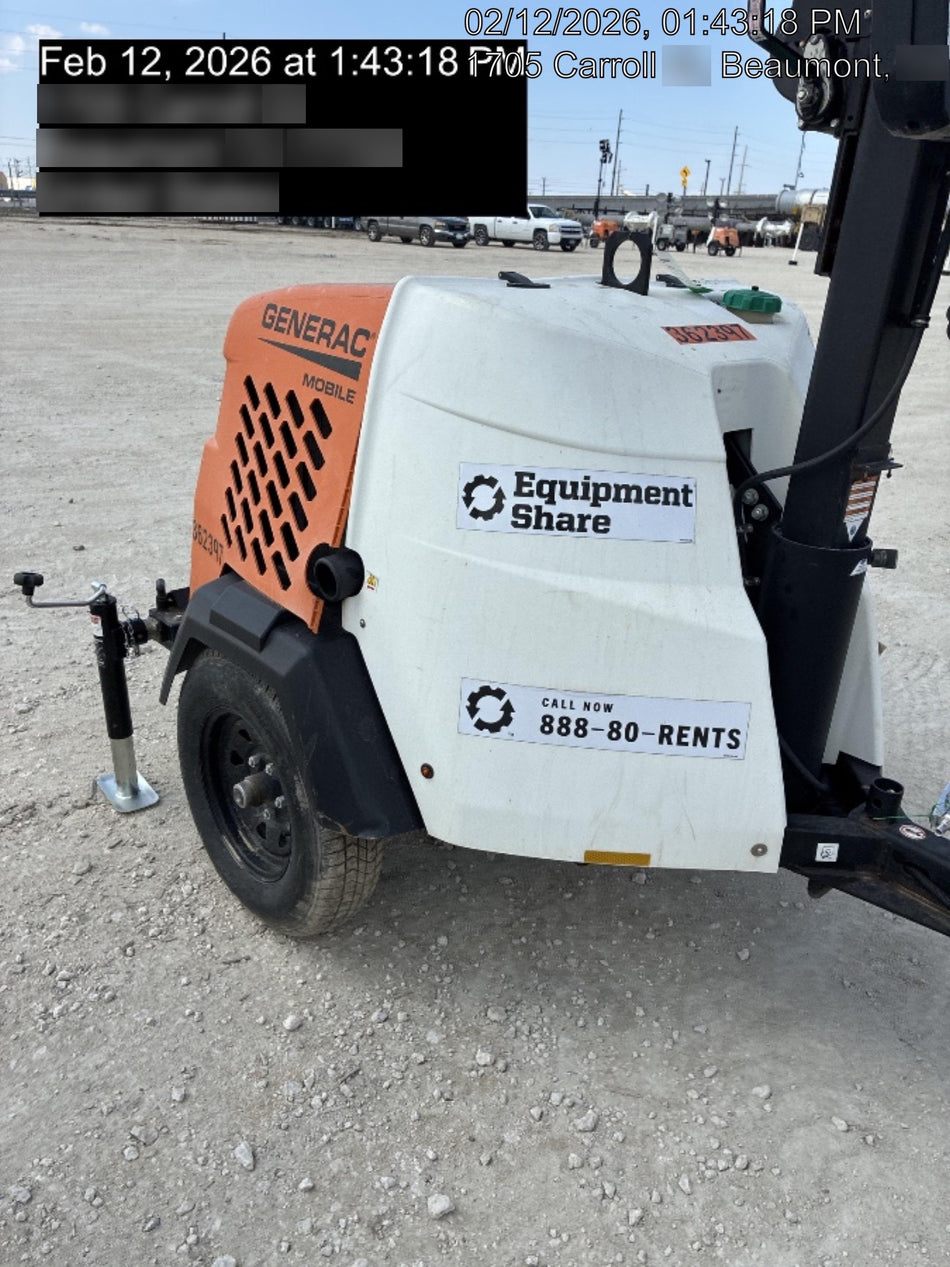 2023 Generac MLT2 Diesel, Flex Switch 120V Input, Powerzone Controller, 
(4) 320W LED Lights, 4kW Generator, 39.9 Gal Fuel Tank, 2" Ball, T3