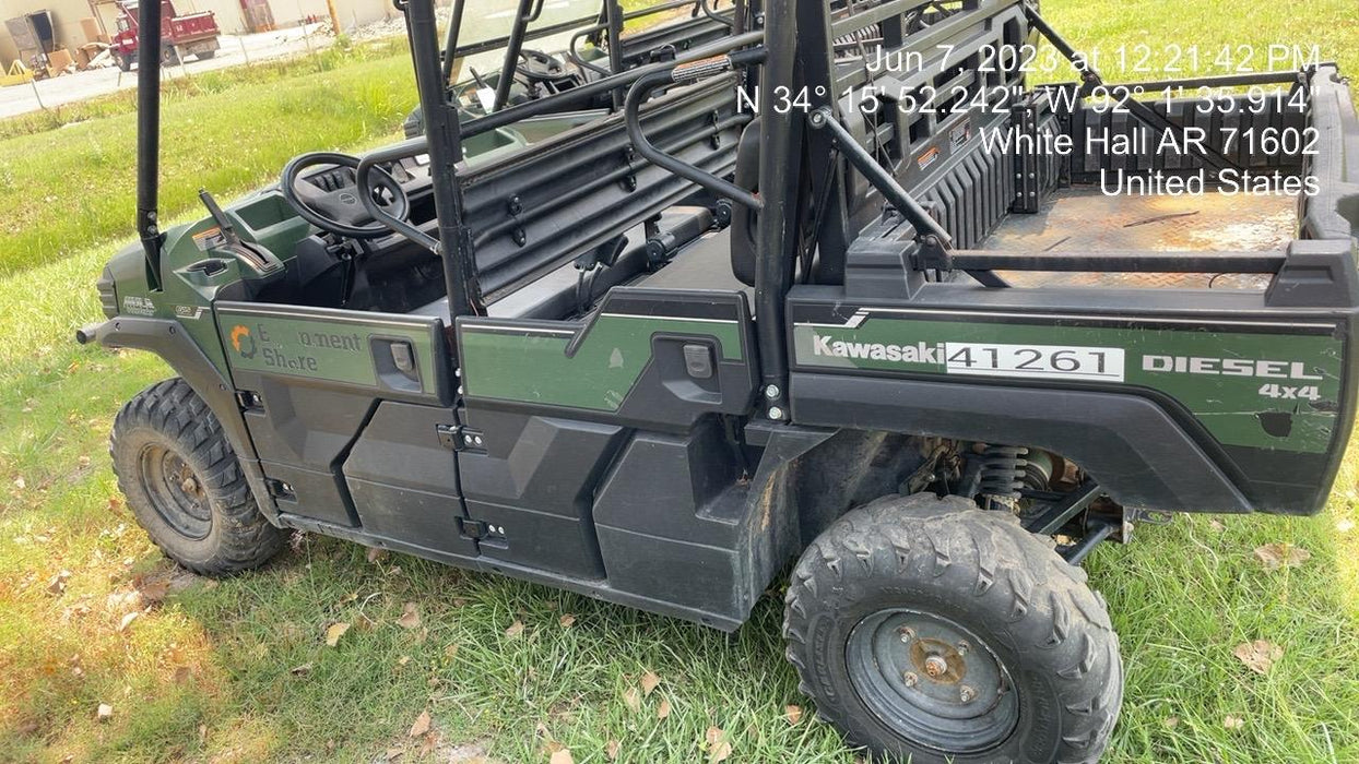 2019 Kawasaki Mule PRO-DXT Standard Options, Backup Alarm, Beacon, Plastic Hard Top, Poly Windshield, Horn Kit