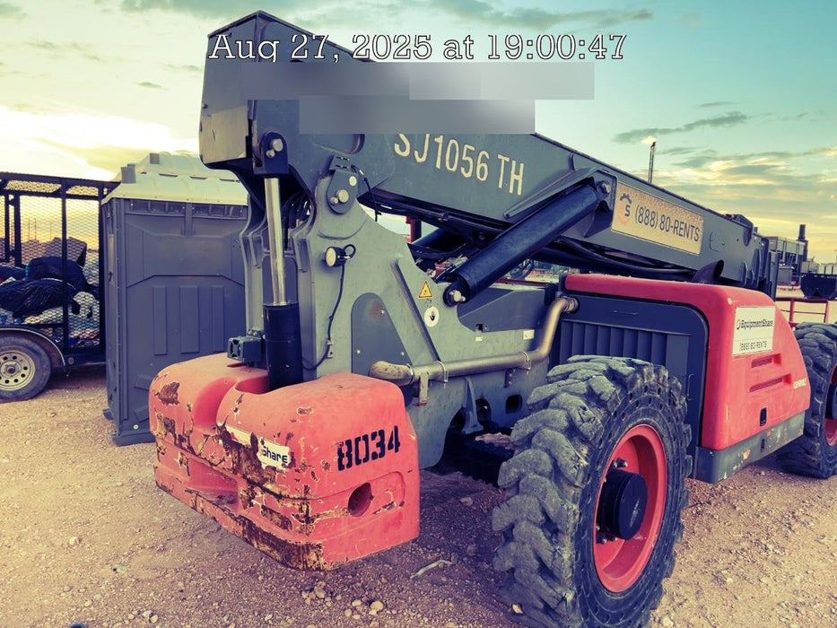 2018 Skyjack SJ1056 TH Skyjack 1056 TH Telehandler w/Open ROPS, Work Lights/Beacon, Solid Tires, 60" Carriage and Forks