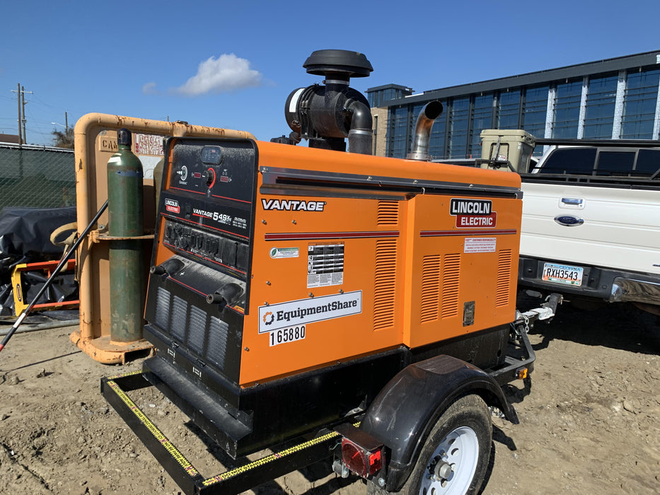 2021 Lincoln Electric Vantage 549X Ready Pak 3, ORANGE (includes trailer, cable rack, fender light kit)
