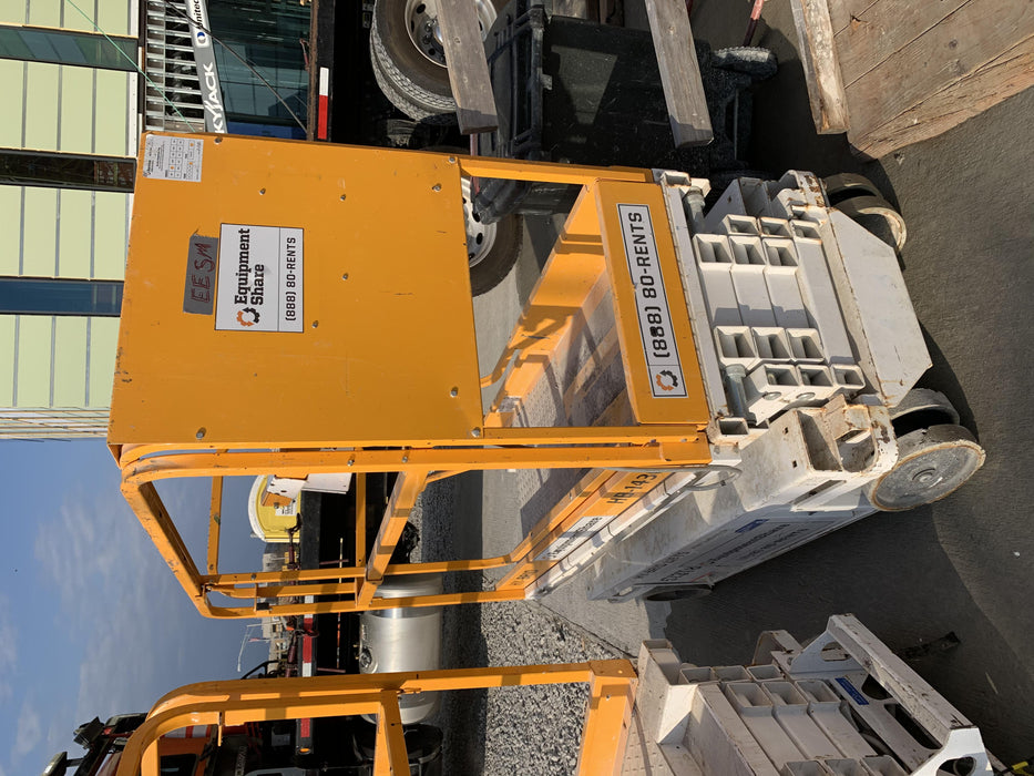 Custom Equipment HB-1430 <ul>
 <li>Hy-Brid Scissor Lift</li>
  <li>Platform capacity up to 670 lbs.</li>
  <li>Working height up to 20 ft</li>
  <li>Weighs under 1,700 lbs.</li>
  <li>Non-marking wheels </li>
</ul>