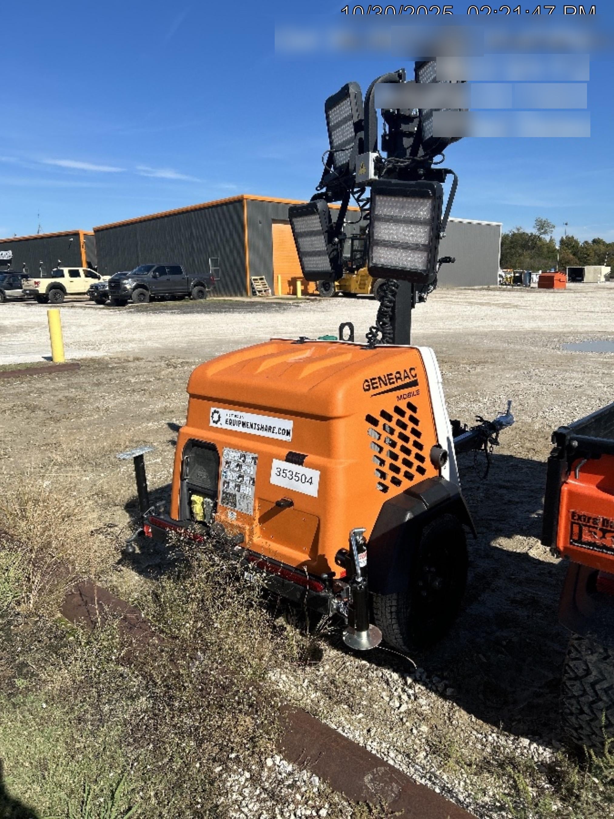 2023 Generac MLT2 Diesel, Flex Switch 120V Input, Powerzone Controller, (4) 320W LED Lights, 4kW Generator, 39.9 Gal Fuel Tank, 2" Ball, T3