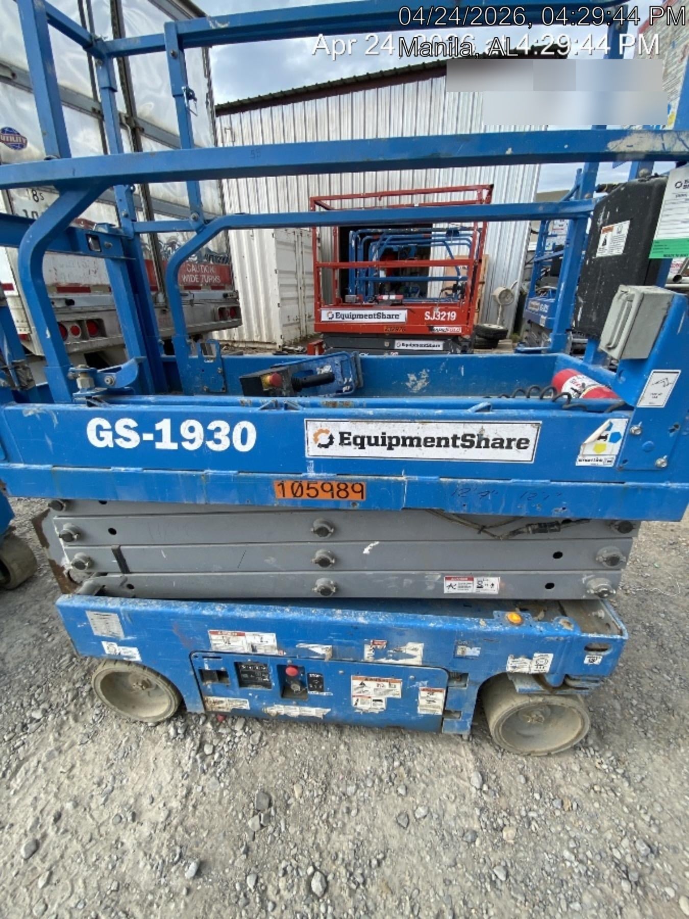 2020 Genie GS-1930 Solid Non Marking Tires, Beacon, Folding rails with half height swing gate