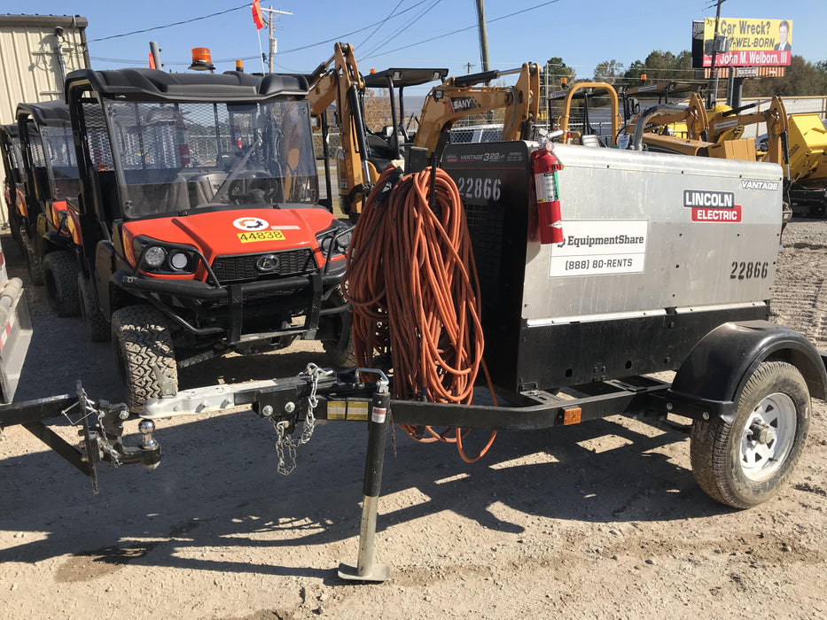 2019 Lincoln Electric Vantage 322 Lincoln Vantage 322 Welder w/Trailer, Light Kit, Cable Rack