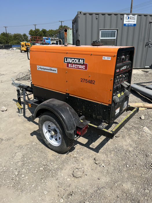 2022 Lincoln Electric LE400 Kubota V1505, Trlr, Cable Rack, Light Kit, ES Decals, T3