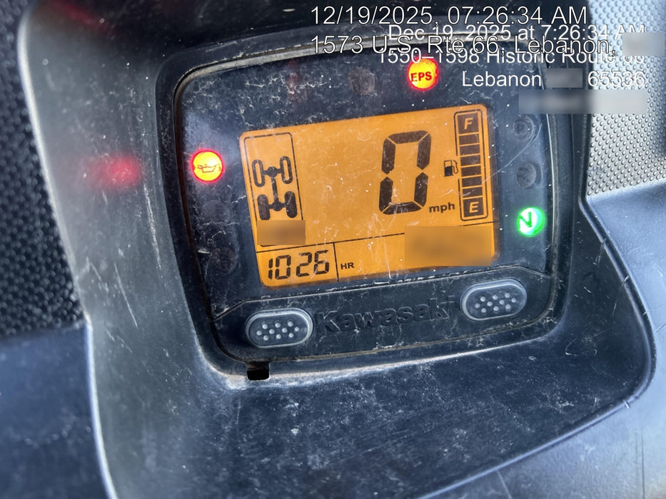 Kawasaki Mule PRO-DXT Standard Options, Backup Alarm, Beacon, Plastic Hard Top, Poly Windshield, Horn Kit