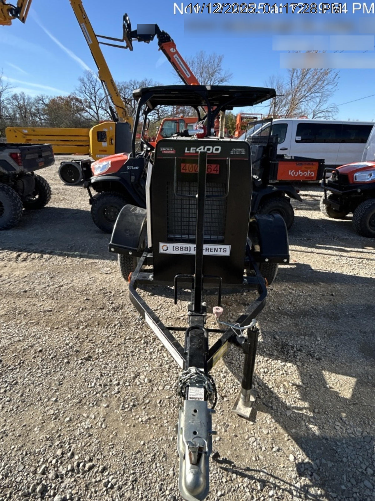 2024 Lincoln Electric LE400 Kubota V1505, Trlr, Cable Rack, Light Kit, ES Decals, T3