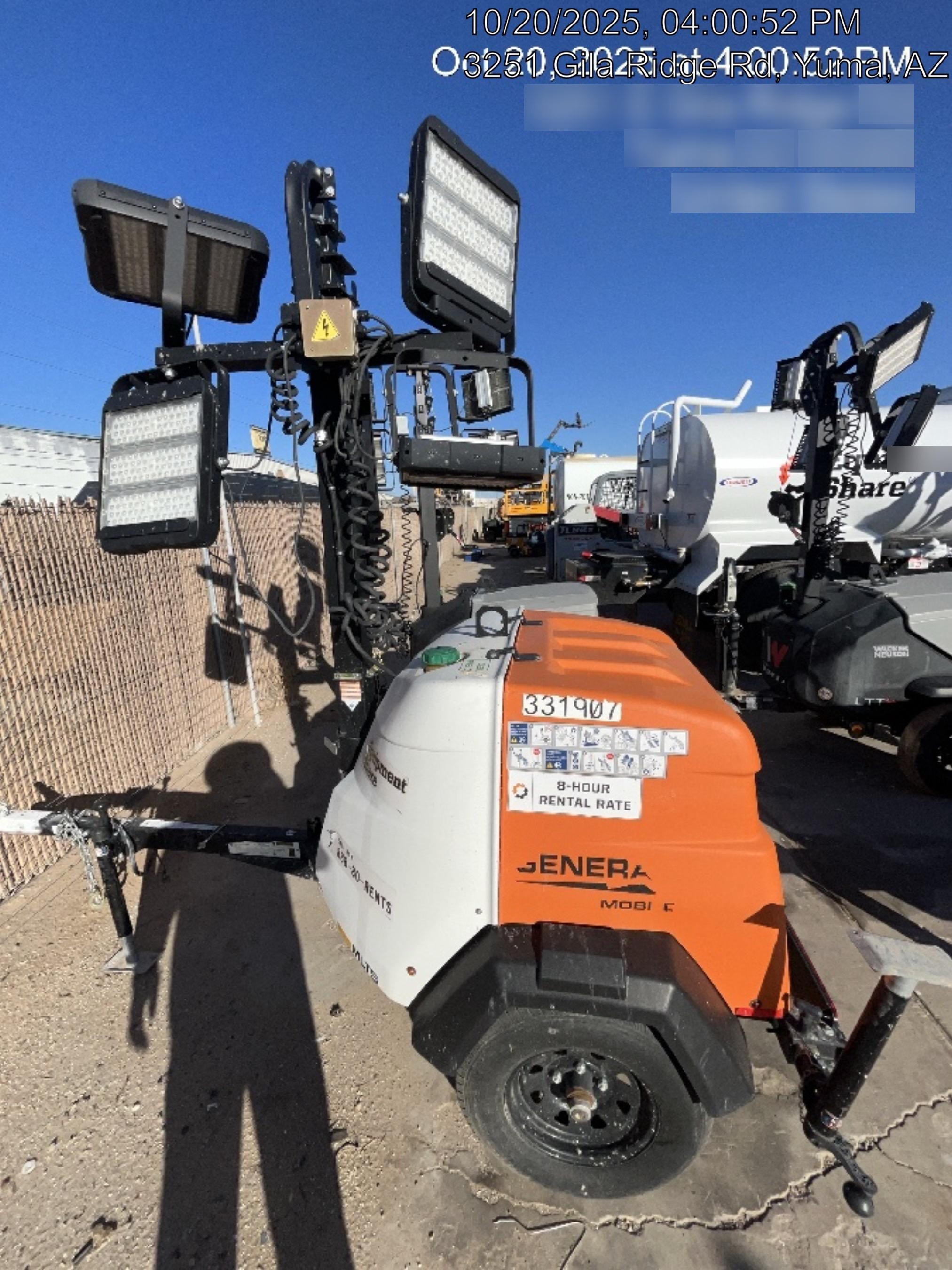 2023 Generac MLT2 Diesel, Flex Switch 120V Input, Powerzone Controller, (4) 320W LED Lights, 4kW Generator, 39.9 Gal Fuel Tank, 2" Ball, T3