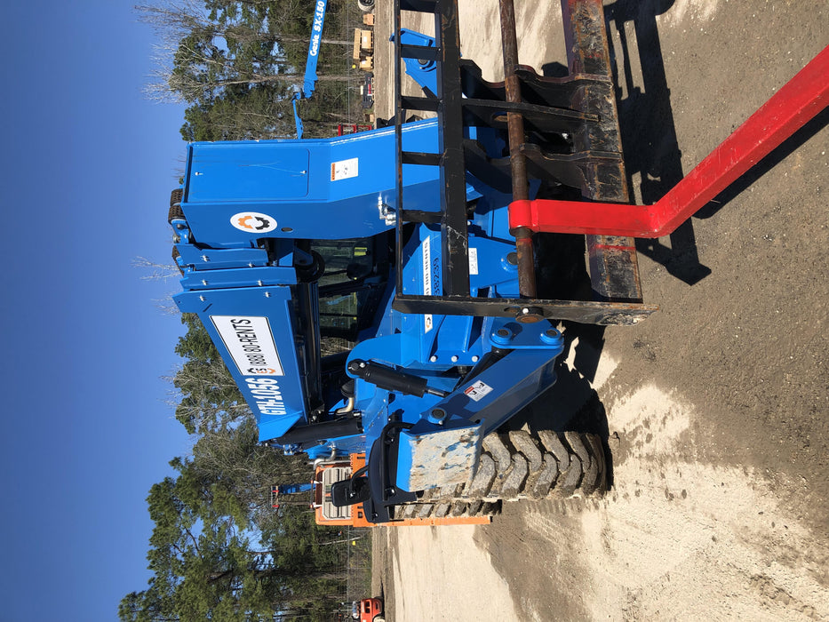 2019 Genie GTH-1056 Cab/Heat/AC, Solid RT Tires, LED Work Lights, Beacon 60" QA Carriage, 60" Forks