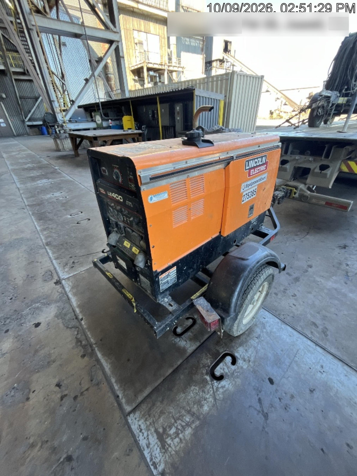 2022 Lincoln Electric LE400 Kubota V1505, Trlr, Cable Rack, Light Kit, ES Decals, T3