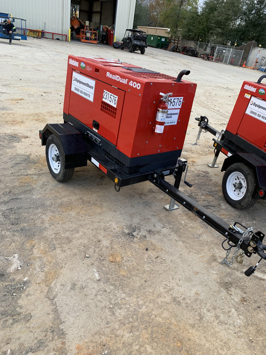 2022 Shindaiwa DGW400MDL Kubota D902 Engine, 23 HP, Dual Op Welder, Wire, Arc, Droop Stick, Tig, and CC Stick Functionality, Simulphase, 3 Phase and 1 Phase Gen Output, Single Axle NB Trlr, Slr Trckl Chrg 12V 12W, Fire Ext