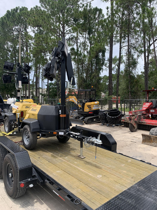 2022 Allmand NLV3GR (4) LED Light Fixture 350W, 23' Vertical Mast, 3kW Prime, Towable, Deep Sea L401, Leveling Jacks, Yanmar T4F 5.8hp