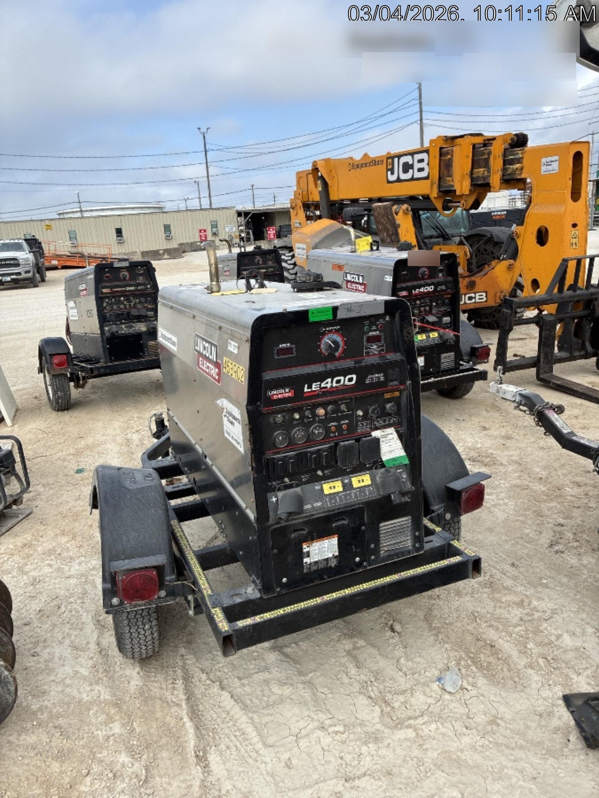 2019 Lincoln Electric Vantage 322 Ready-Pak 3, Two Wheel Trailer, Fender and Light Kit, Cable Rack
