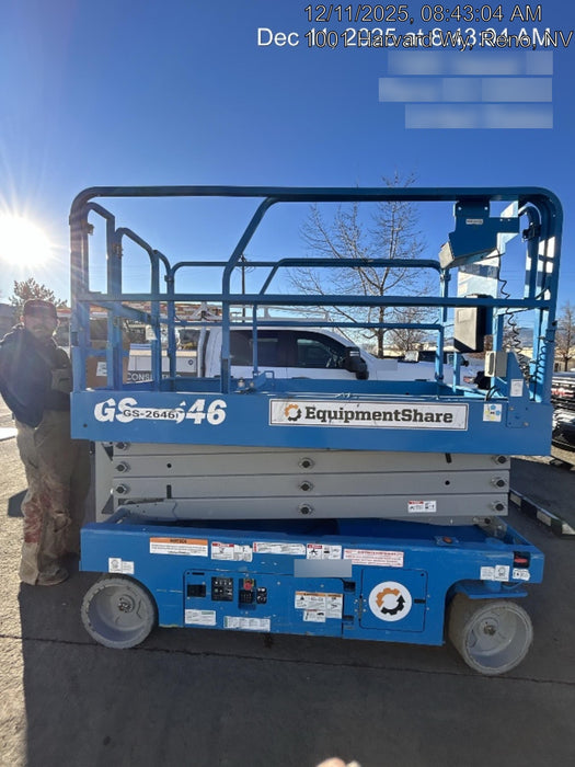 2019 Genie GS-2646 folding rails with full height swing gate
