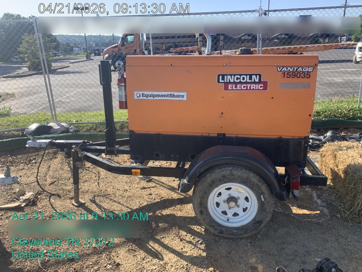 2021 Lincoln Electric Vantage 322 Vantage 322 Ready Pak 3 w/ Decals, ORANGE (includes trailer, cable rack, fender light kit) NO Telematics