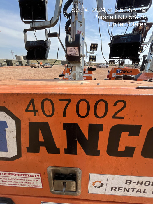 2024 Wanco WLTT-4MM4K Diesel, Deep Sea Controller, Shore Power Plug, Auto Start, (4) 350W LED Floodlights, 4kW Generator, 60 Gal Fuel Tank, 2" Ball, T3