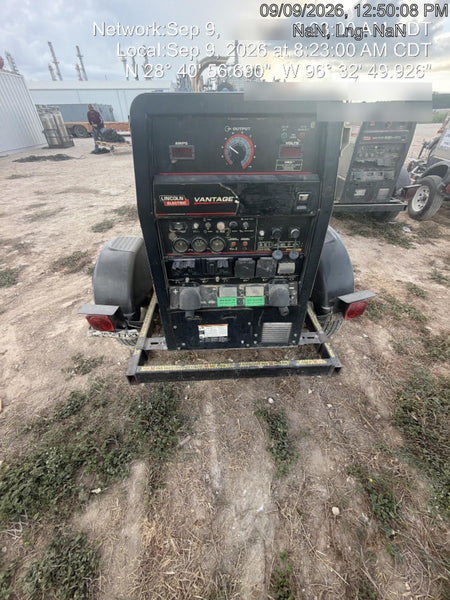 2019 Lincoln Electric Vantage 322 Ready-Pak 3, Two Wheel Trailer, Fender and Light Kit, Cable Rack