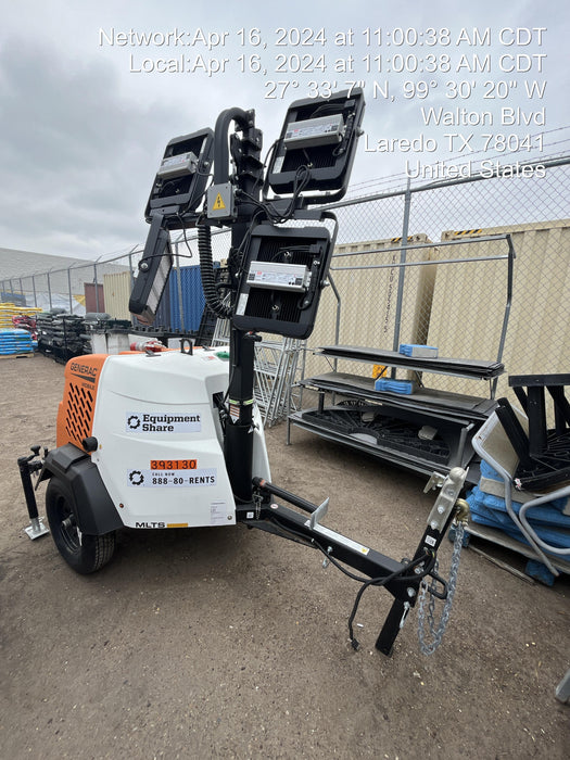 2024 Generac MLT2 Diesel, Flex Switch 120V Input, Powerzone Controller, 
(4) 320W LED Lights, 4kW Generator, 39.9 Gal Fuel Tank, 2" Ball, T3