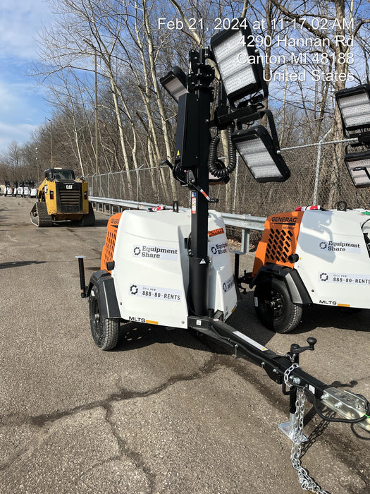 2024 Generac MLT2 Diesel, Flex Switch 120V Input, Powerzone Controller, 
(4) 320W LED Lights, 4kW Generator, 39.9 Gal Fuel Tank, 2" Ball, T3