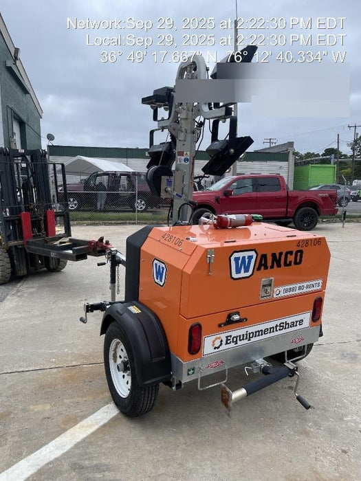 2024 Wanco WLTT-4MM4K Diesel, Deep Sea Controller, Shore Power Plug, Auto Start, (4) 350W LED Floodlights, 4kW Generator, 60 Gal Fuel Tank, 2" Ball, T3