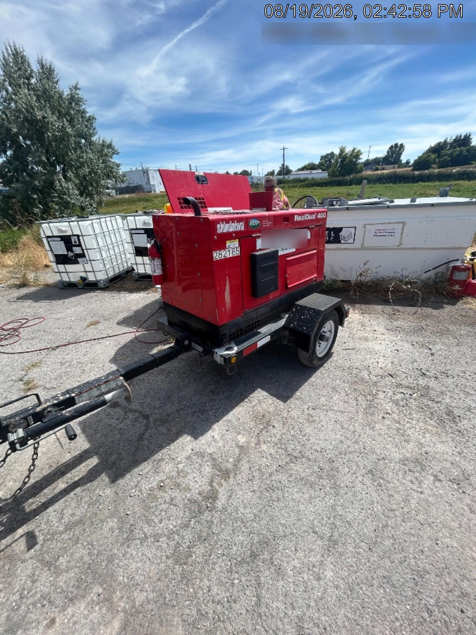 2022 Shindaiwa DGW400MDL Kubota D902 Engine, 23 HP, Dual Op Welder, Wire, Arc, Droop Stick, Tig, and CC Stick Functionality, Simulphase, 3 Phase and 1 Phase Gen Output, Single Axle NB Trlr, Slr Trckl Chrg 12V 12W, Fire Ext