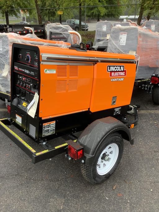 2021 Lincoln Electric Vantage 322 Vantage 322 Ready Pak 3 w/ Decals, ORANGE (includes trailer, cable rack, fender light kit) NO Telematics