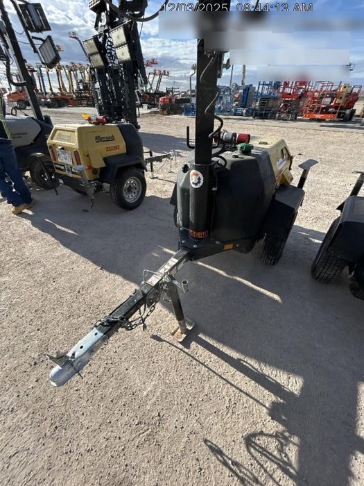 2022 Allmand NLV3GR (4) LED Light Fixture 350W, 23' Vertical Mast, 3kW Prime, Towable, ES Decals, T3