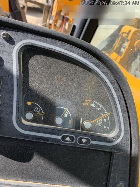 2019 JCB 510-56 74 HP w/Open ROPS, Beacon, Aux Hydraulics, Worklights, Solid Tires w/60" Carriage/Forks