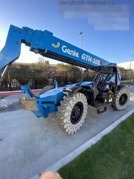 2017 Genie GTH-1056 Solid Tires, 60" carriage, Light Kit, Open ROPS